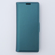 Case for Samsung Galaxy Z Fold 5 5G, ERBORD Glossy Litchi, wallet with flap, green