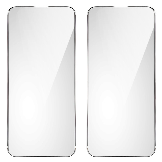 2x Tempered Glass for iPhone 15, ERBORD 9H Hard Glass for phone screen