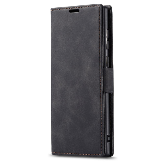 Case for Samsung Galaxy S24 Ultra, ERBORD Vintage, wallet with flap, black