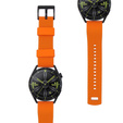 ERBORD Universal Silicone Strap 22mm, Dual Color, orange / black / black buckle