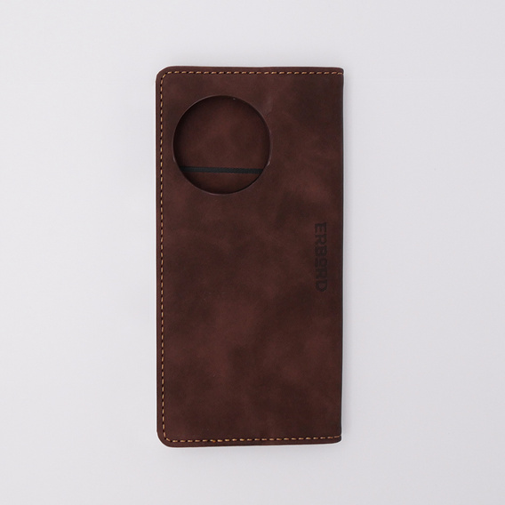 Case for OnePlus 11 5G, ERBORD Vintage, wallet with flap, dark brown