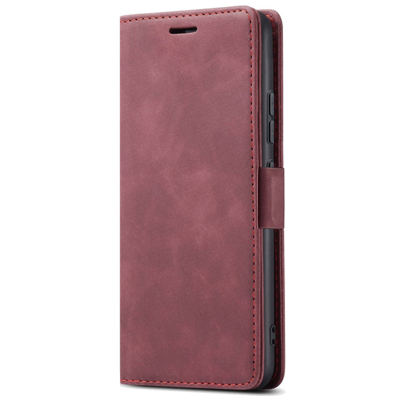 Etui do Samsung Galaxy A14 4G/5G, ERBORD Vintage portfel z klapką, czerwone