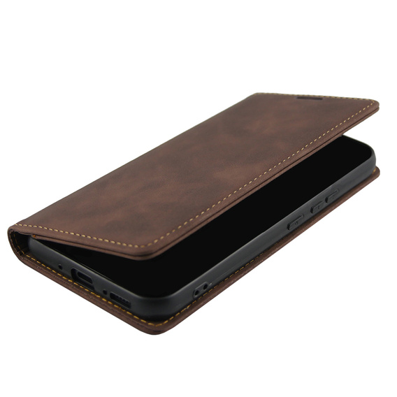 Case for Samsung Galaxy A54, ERBORD Vintage, wallet with flap, coffee