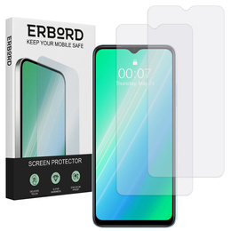 2x Tempered Glass for Samsung Galaxy M34 5G, ERBORD 9H Hard Glass for phone screen