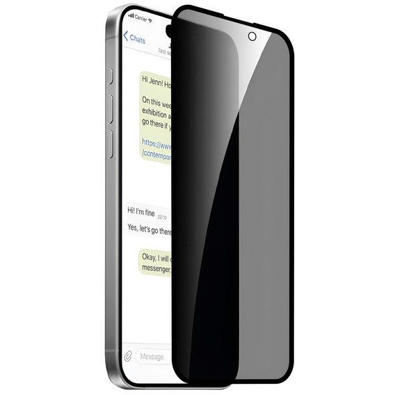2x Privatization Tempered Glass for iPhone 14 Pro, ERBORD 9H Easy App Anti-Peep