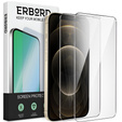 2x Tempered Glass for iPhone 12 Pro Max, ERBORD 9H Hard Glass for phone screen