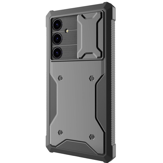 Case for Samsung Galaxy A55, ERBORD Rugged Case, black (Two frames)