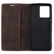 Case for Motorola Edge 40 Neo, ERBORD Vintage, wallet with flap, coffee