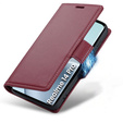 Case for Realme 14 Pro 5G, ERBORD Glossy Litchi, wallet with flap, red
