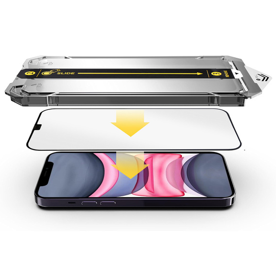 2x Tempered Glass for iPhone 11 / XR, ERBORD Easy App Full Screen Protector