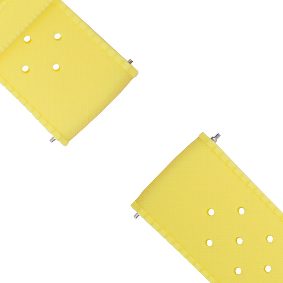 Pasek Silikonowy ERBORD Uniwersalny 22mm, Tropic, Żółty / czarna klamra