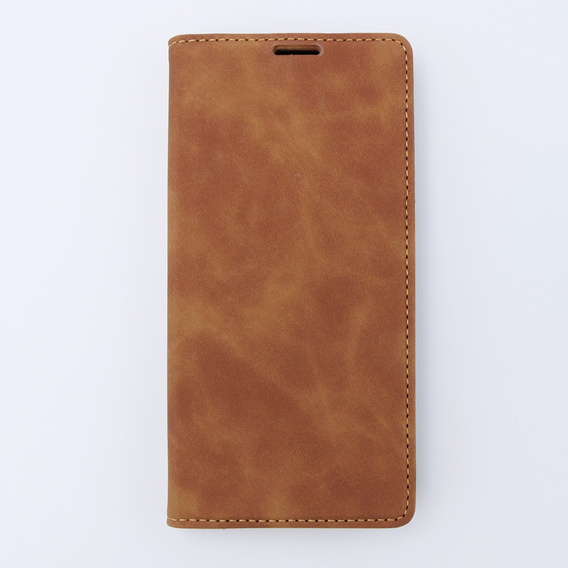 Etui do Motorola Moto G53, ERBORD Vintage portfel z klapką, brązowe