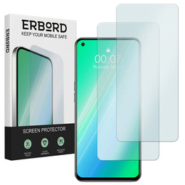 2x Tempered Glass for Oppo Reno 7 4G/5G, ERBORD 9H Hard Glass for phone screen