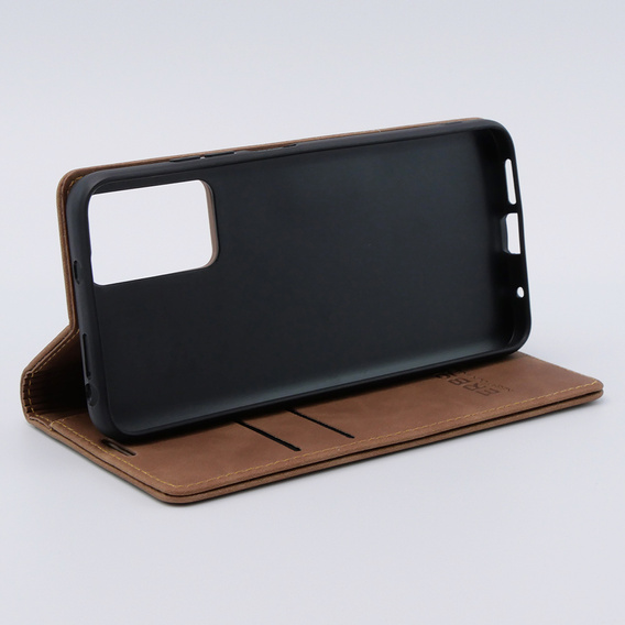 Case for Xiaomi Redmi Note 12S, ERBORD Vintage, wallet with flap, brown