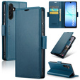 Case for Samsung Galaxy A17 5G, ERBORD Glossy Litchi, wallet with flap, blue
