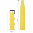 Pasek Silikonowy ERBORD Uniwersalny 22mm, Tropic, Żółty / czarna klamra