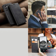 Case for Samsung Galaxy A16, ERBORD Vintage, wallet with flap, black