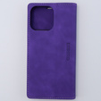 Case for iPhone 15 Pro, ERBORD Vintage, wallet with flap, purple