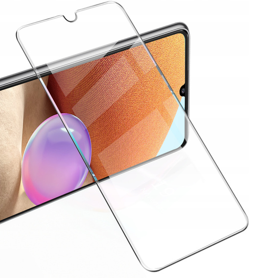 2x Szkło Hartowane do Samsung Galaxy A32 4G, ERBORD 9H Hard Glass, szybka