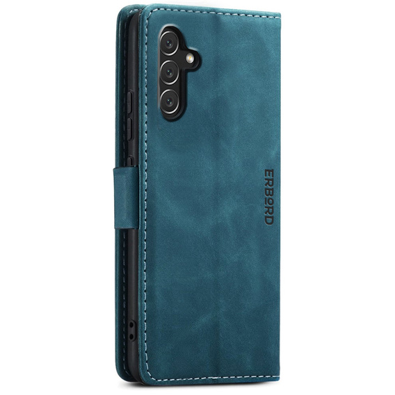 Case for Samsung Galaxy A14 4G/5G, ERBORD Vintage, wallet with flap, blue
