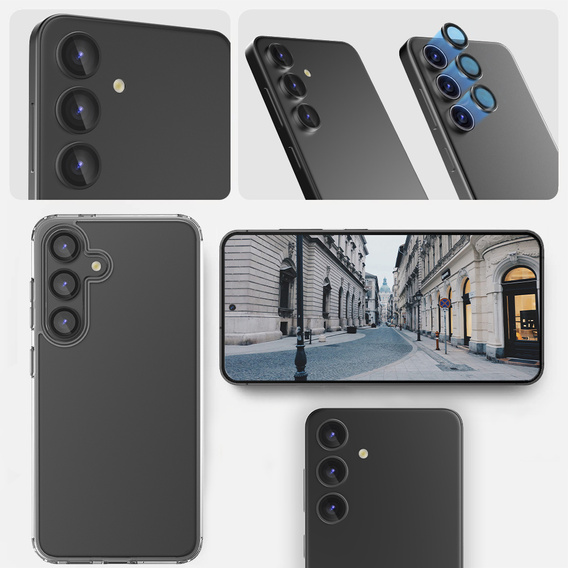 2x Szkło na aparat ERBORD OPTIK Pro do Samsung Galaxy A55, czarne