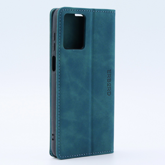 Etui do Motorola Moto G53, ERBORD Vintage portfel z klapką, niebieskie