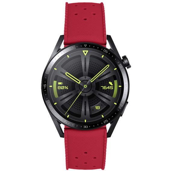 Pasek Silikonowy ERBORD Uniwersalny 22mm, Tropic, czerwony / czarna klamra