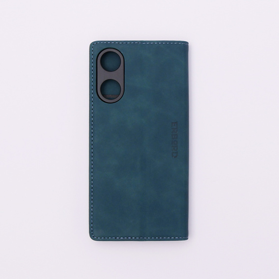 Etui do Oppo A78 5G, ERBORD Vintage portfel z klapką, niebieskie