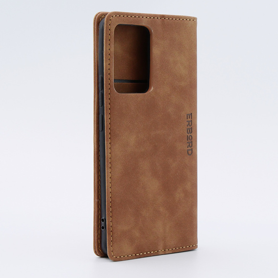 Etui do Xiaomi 13 lite, ERBORD Vintage portfel z klapką, brązowe