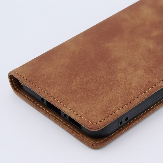 Case for Samsung Galaxy A34 5G, ERBORD Vintage, wallet with flap, brown