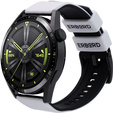 ERBORD Universal Silicone Strap 22mm, Dual Color, orange / black / black buckle