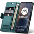 Etui do Motorola Edge 60 / 60 Fusion, ERBORD Glossy Litchi, portfel z klapką, zielone