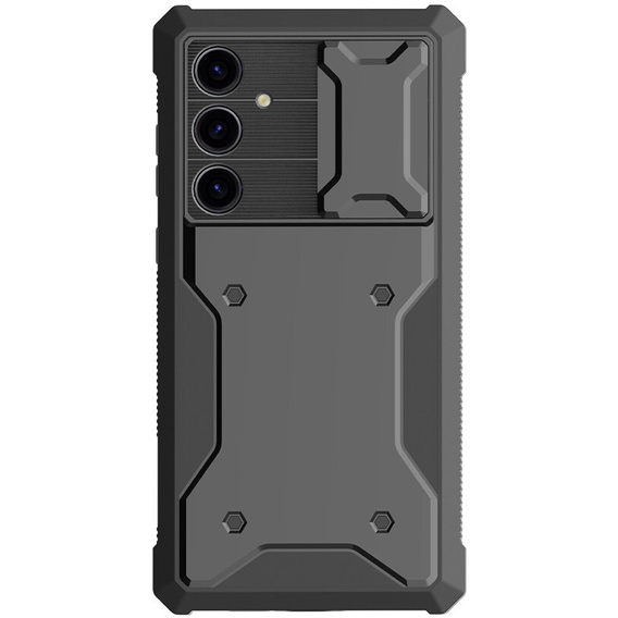 Case for Samsung Galaxy A55, ERBORD Rugged Case, black (Two frames)