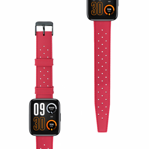 Pasek Silikonowy ERBORD Uniwersalny 22mm, Tropic, czerwony / czarna klamra