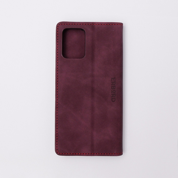 Etui do Motorola Moto G73, ERBORD Vintage portfel z klapką, czerwone