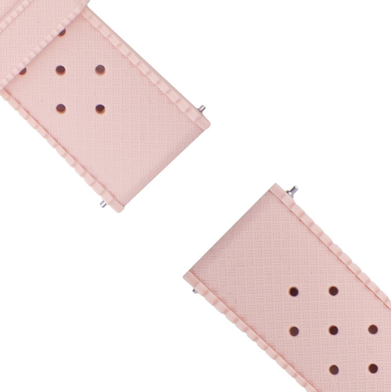 Pasek Silikonowy ERBORD Uniwersalny 22mm, Tropic, różowy / czarna klamra