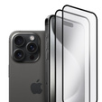 2x Tempered Glass for iPhone 15 Pro, ERBORD 3D full display