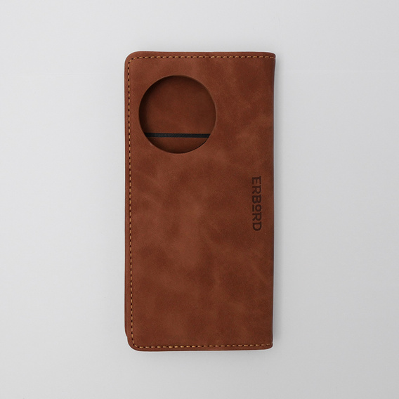 Case for OnePlus 11 5G, ERBORD Vintage, wallet with flap, brown