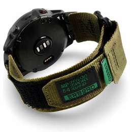 Pasek Nylonowy ERBORD MP84 Quickfit do Garmin Fenix 5/6/6 PRO/7 Forerunner 965/955/945, Zielony, Rozmiar M/L