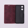Case for Oppo A78 5G, ERBORD Vintage, wallet with flap, red