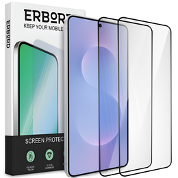 2x Szkło Hartowane do Samsung Galaxy S25 Edge, ERBORD 3D pełne, szybka na cały ekran