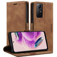 Case for Xiaomi Redmi Note 12S, ERBORD Vintage, wallet with flap, brown