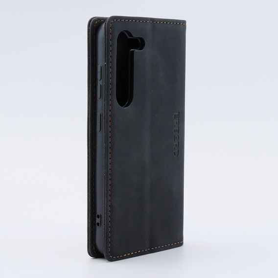 Case for Samsung Galaxy S23, ERBORD Vintage, wallet with flap, black
