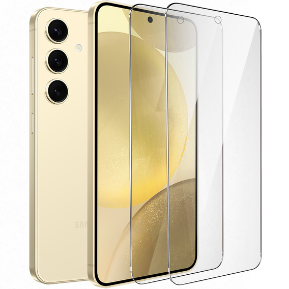 2x Szkło Hartowane do Samsung Galaxy S24+/S25+ Plus, ERBORD 9H Hard Glass, szybka