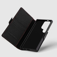 Leather case for Samsung Galaxy S25 Ultra, ERBORD LeatherWallet, black