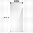 2x Tempered Glass for iPhone 15 Pro, ERBORD 9H Hard Glass for phone screen