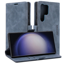 Case for Samsung Galaxy S23 Ultra, ERBORD Vintage, wallet with flap, green