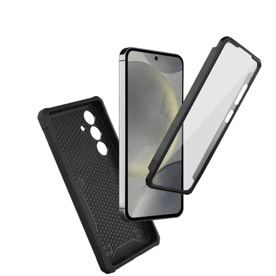 Case for Samsung Galaxy S24, ERBORD Rugged Case, black