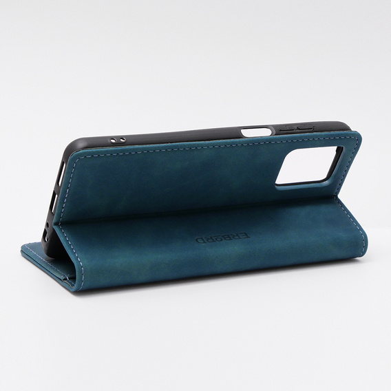 Case for Motorola Moto E13 4G, ERBORD Vintage, wallet with flap, blue