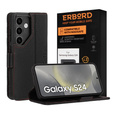 Etui skórzane do Samsung Galaxy S24, ERBORD LeatherWallet, czarne